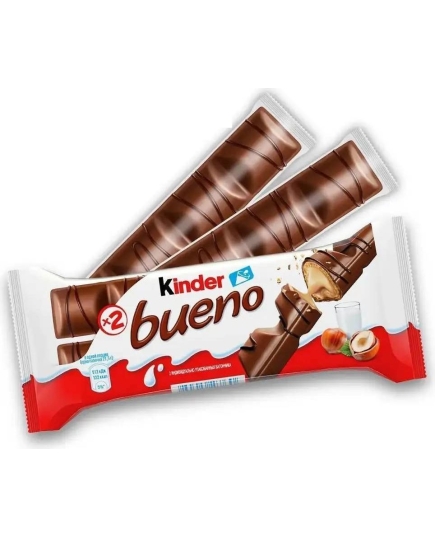 Вафли Kinder Bueno в молочном шоколаде, 43 г