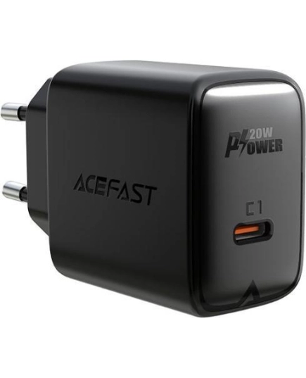 СЗУ ACEFAST A1 PD20W single USB-C charger (EU). Цвет: черный