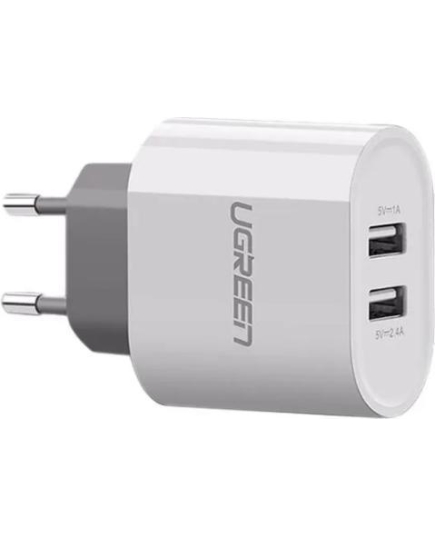 СЗУ UGREEN CD104 (20384) Dual USB Wall Charger 3.4A EU с двумя портами USB.