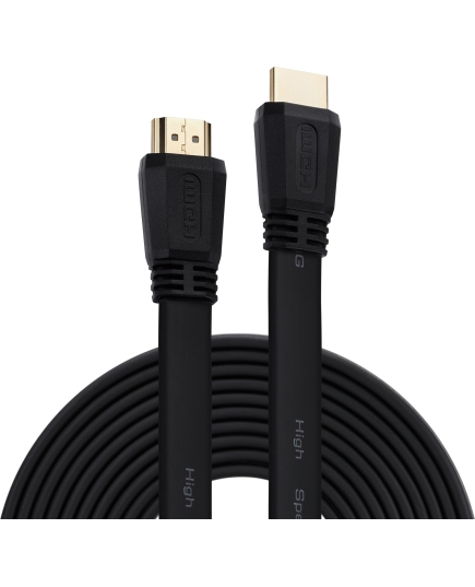 Кабель Цифровой HDMI Buro HDMI 1.4 HDMI (m)/HDMI (m) 5м. черный (19M-19M V1.4 FL)