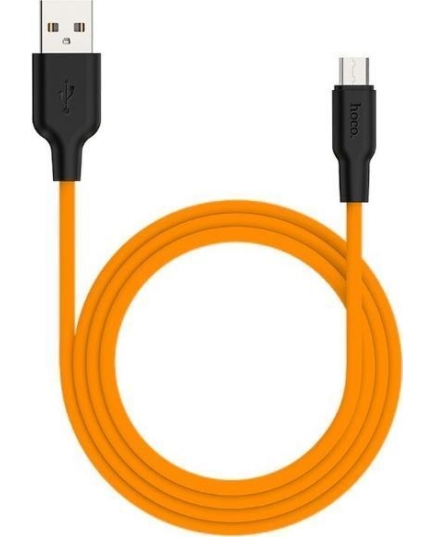 Кабель Type-C HOCO X21 silicone charging cable Balck/Orange