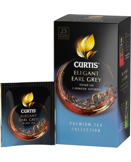 Чай черный CURTIS "Elegant Earl Grey" с бергамотом 25 пакетиков