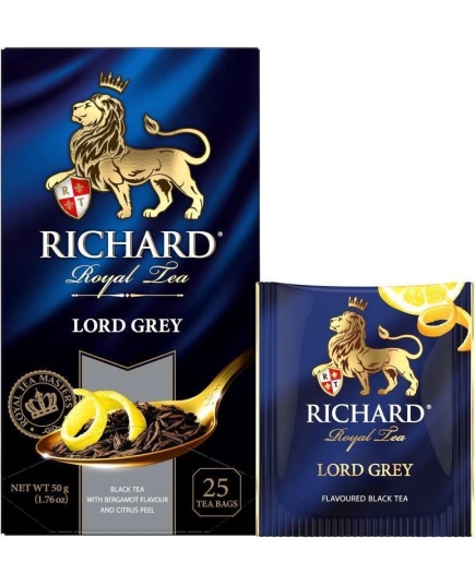 Чай RICHARD "Lord Grey" чёрный 25 сашет