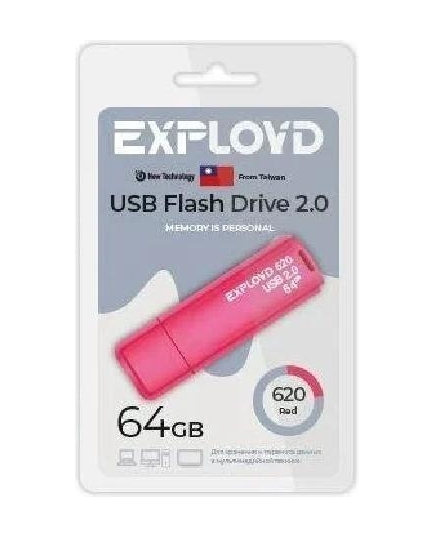 USB флэш-накопитель EXPLOYD EX-64GB-620 красный