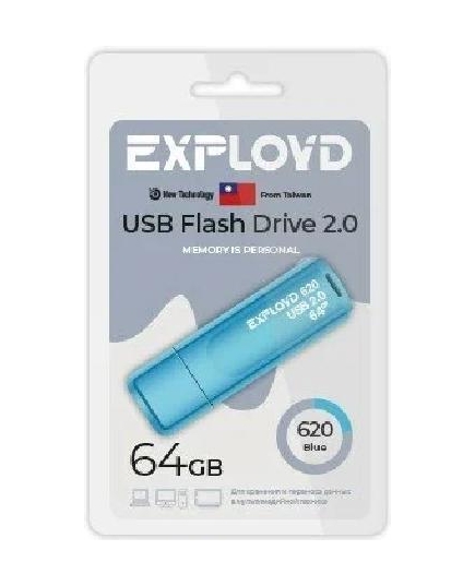 USB флэш-накопитель EXPLOYD EX-64GB-620 синий