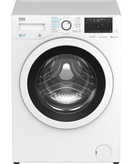 Стандартная стиральная машина Beko SteamCure WDW85636B3, с паром и сушкой