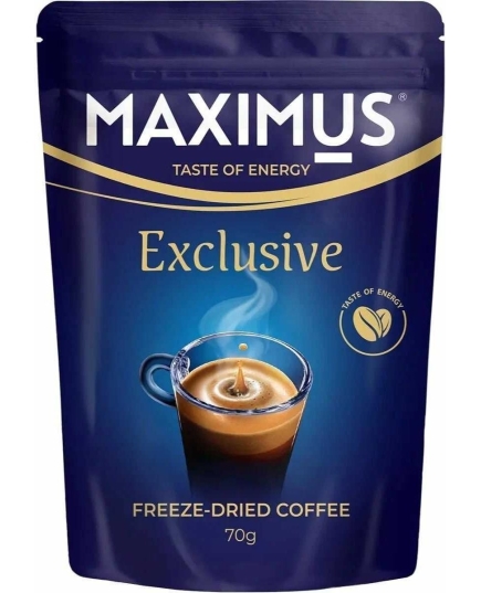 Кофе растворимый MAXIMUS Exclusive в мягкой упаковке, 70 гр