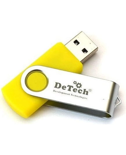 Флеш-накопитель USB2.0 Flash DeTech 16GB Swivel Yellow