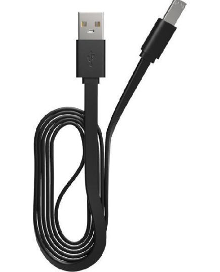 Кабель Maxvi MC-01LF black USB-micro USB, 2A