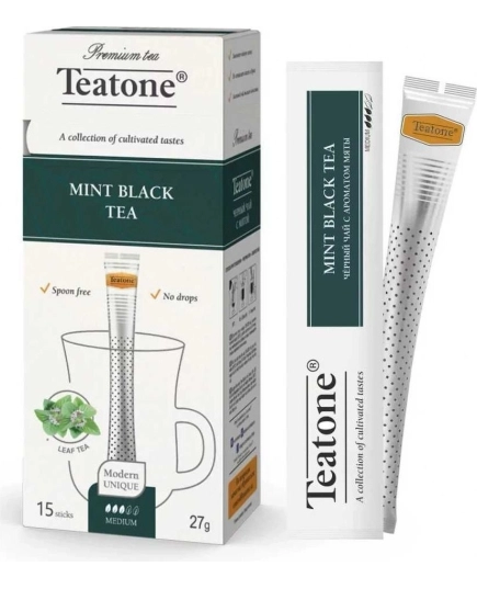 Чай Teatone Mint Black Tea в стиках, 15шт 1.8г