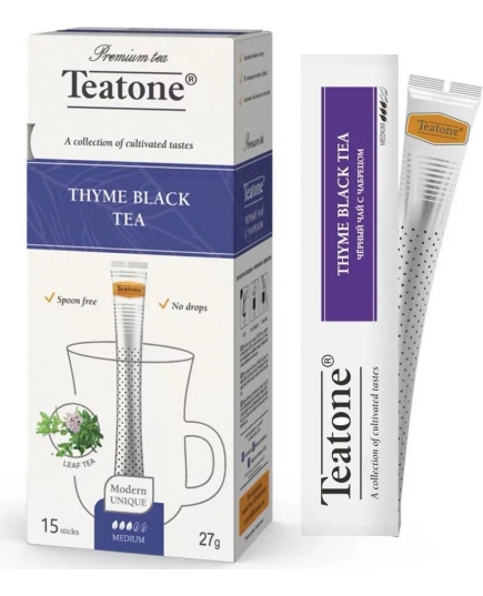 Чай Teatone Thyme Black Tea (с ароматом чабреца) в стиках, 15шт 1.8г