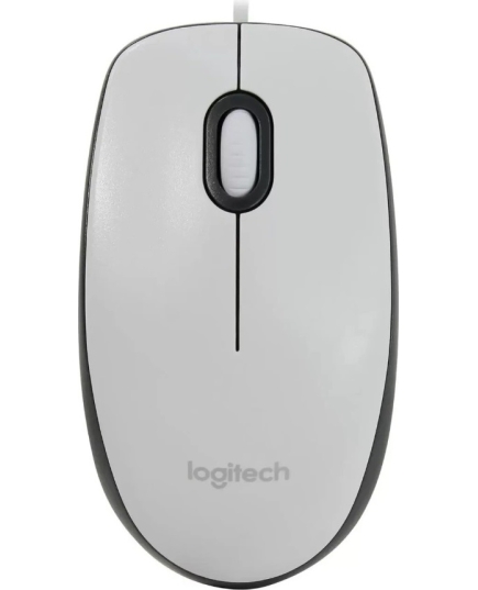 Мышь Проводная Logitech M100 белый