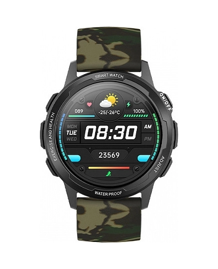 Смарт-часы BQ Watch 1.3 Black+Cammo Wristband