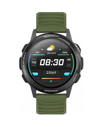 Смарт-часы BQ Watch 1.3 Black+Dark Green Wristband