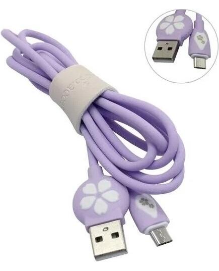 СЗУ HOCO JP15 SAKURA MICRO USB . TPE 1.2м (PURPLE)