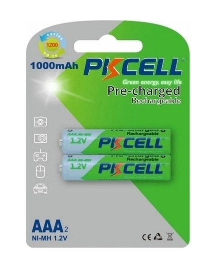 Аккумулятор AAA 1000mAh PKCELL (NI-MH RTU AAA1000-2B)