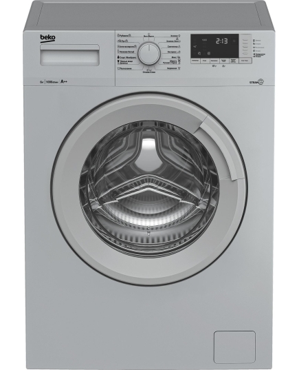 Узкая стиральная машина Beko SteamCure WSRE6512ZSS, с паром