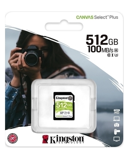 Карта памяти SDXC 512 ГБ Kingston Canvas Select Plus (SDS2/512GB)