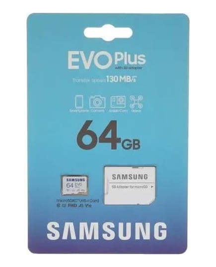 карта памяти SAMSUNG microSDXC 64GB EVO PLUS UHS-I U1 + ad