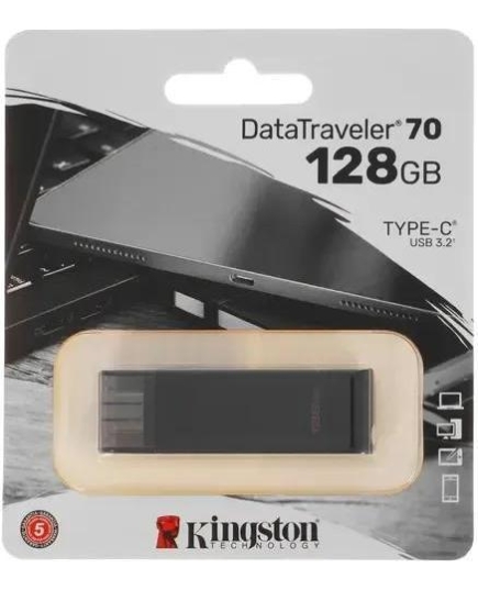 флеш-драйв KINGSTON DT70 128GB, Type-C, USB 3.2