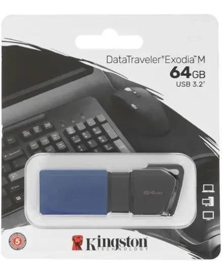 флеш-драйв KINGSTON DT Exodia M 64GB USB 3.2 Blue