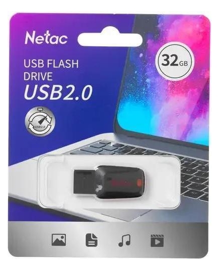 флеш-драйв NETAC U197 USB2.0 32GB (NT03U197N-032G-20BK)