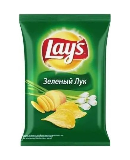 Чипсы Lay's Молодой Зеленый Лук, 37г*36