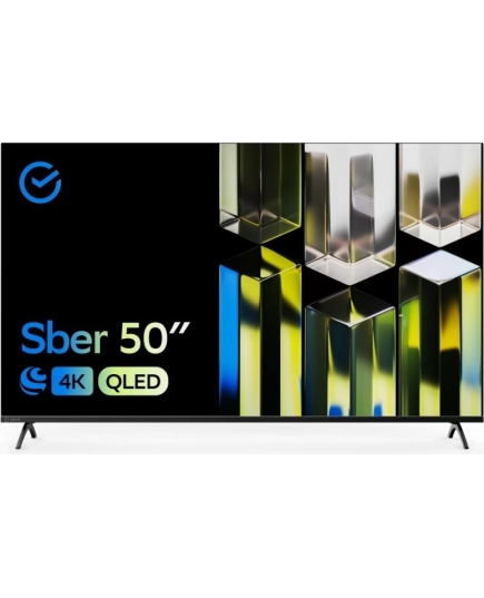 Телевизор Sber SDX 50UQ5230T QLED черный Smart TV