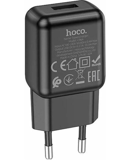 Сетевая зарядка HOCO C96A 1 USB 2.1A (Black)