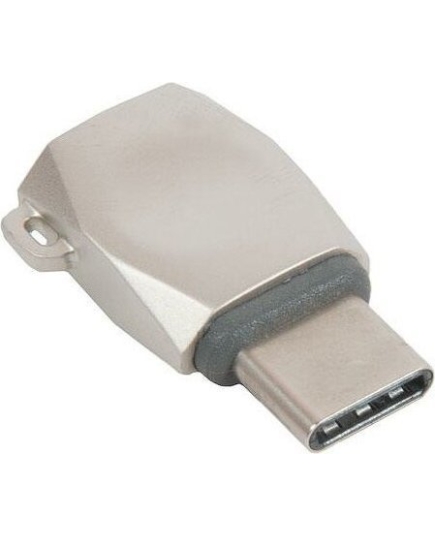 Переходник HOCO UA8 micro USB(m)-Type-C(m)жемч.никель