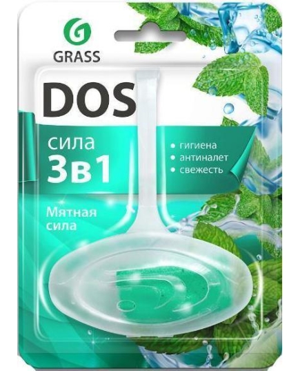 Подвесной блок для унитаза DOS 3 в 1 Grass Мятная сила