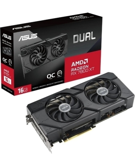 Видеокарта AMD Radeon RX 7800 XT Asus DUAL-RX7800XT-O16G (90YV0JJ1-M0NA00)