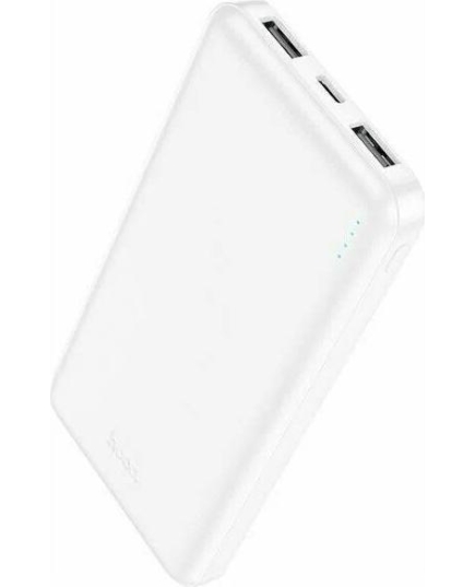 Внешний АКБ Hoco J100 High-ranking 10000mAh 2USB 2.1A с LED-инд.(White)