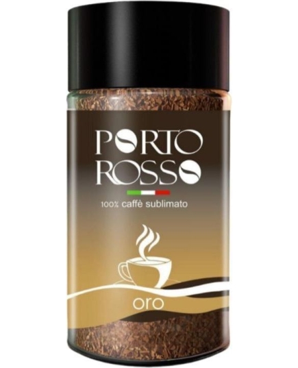 Кофе натуральный растворимый сублимированный в банке PORTO ROSSO ORO, 90 гр.