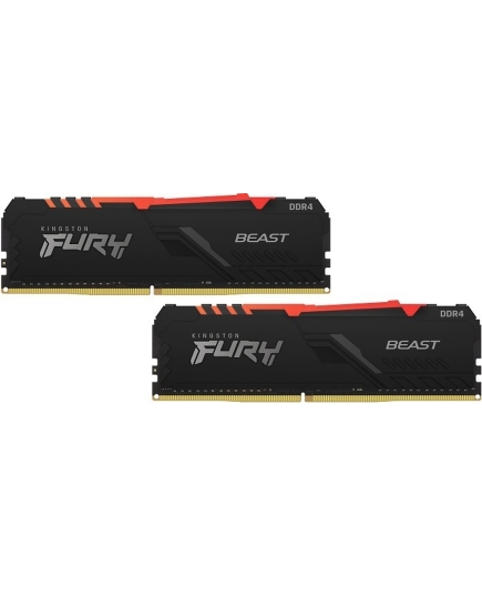 Оперативная память DDR4 16Гб Kingston FURY Beast Black RGB (KF432C16BB2AK2/16)